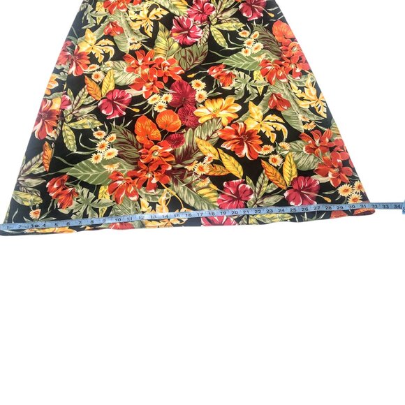 Sag Harbor Floral Maxi Vintage Sundress Button Up Zipper Back Plus Size 14 - Picture 9 of 9